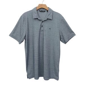 Travis Mathew Polo Shirt Mens Large Blue Short Sleeve Pima Cotton Tennis Golf